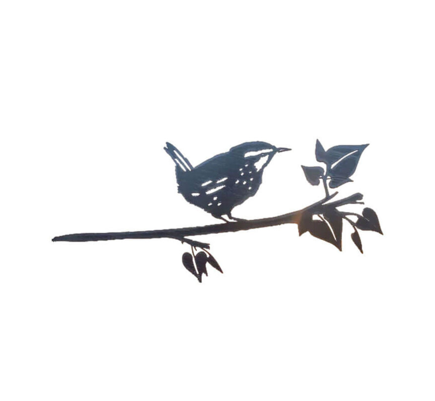 Metalen Vogel - Winterkoning - Boomsteker - Cortenstaal