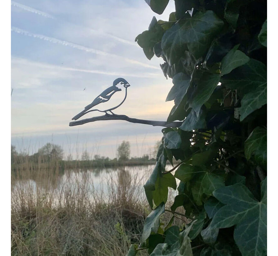 Metalen Vogel - Vink - Boomsteker - Cortenstaal