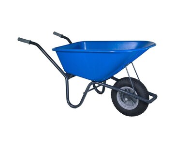 Hummer Kruiwagen 100 liter blauw - Metalen frame - Kunststof bak