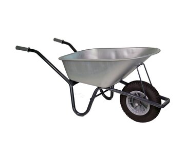 Hummer Kruiwagen 85 liter Klus - Zwart frame - Metalen bak