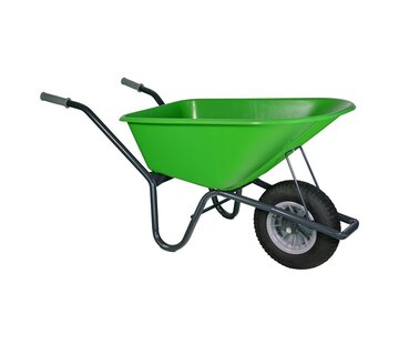 Hummer Kruiwagen 100 liter lime - Metalen frame - Kunststof bak