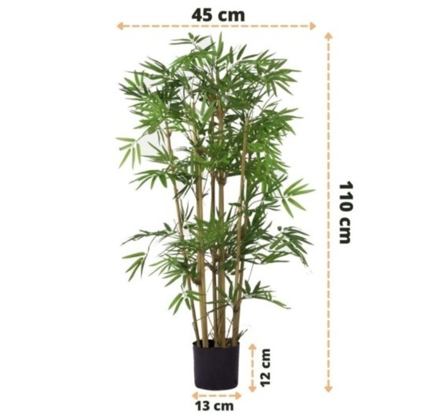 Kunstplant - Japanse bamboe - Kunstboom - 110 cm