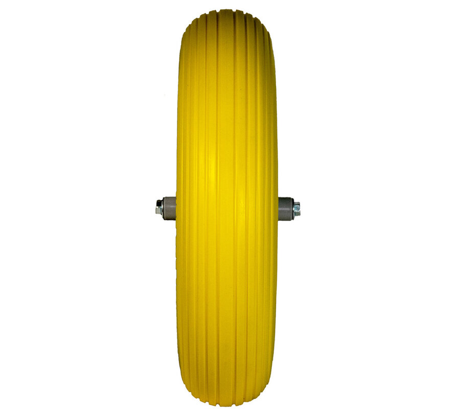 Hummer kruiwagenwiel compleet - Soft - Geel