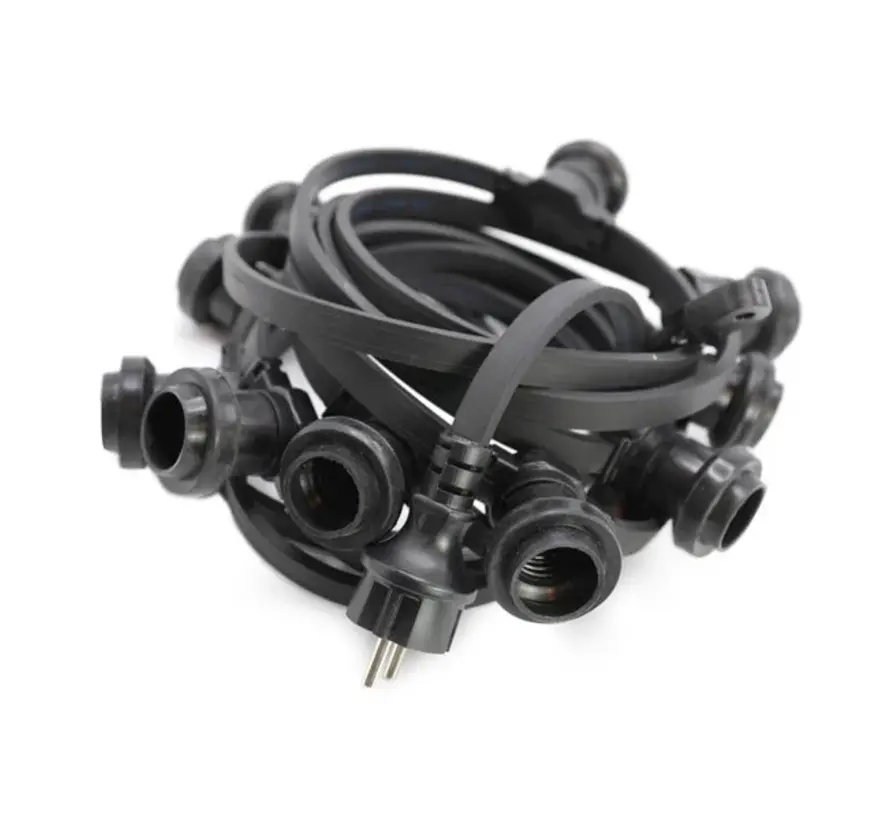 Prikkabel 25 meter - 25 t/m 100 fittingen E27 - Inclusief stekker
