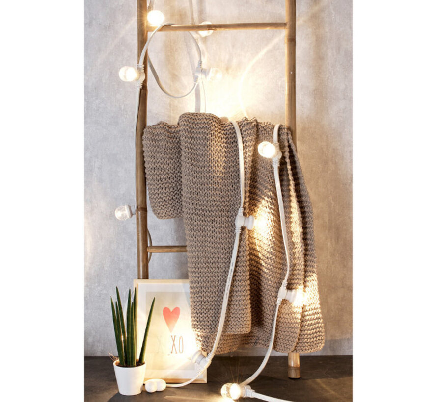 Prikkabel wit 10 - 25 meter - 10 t/m 50 fittingen