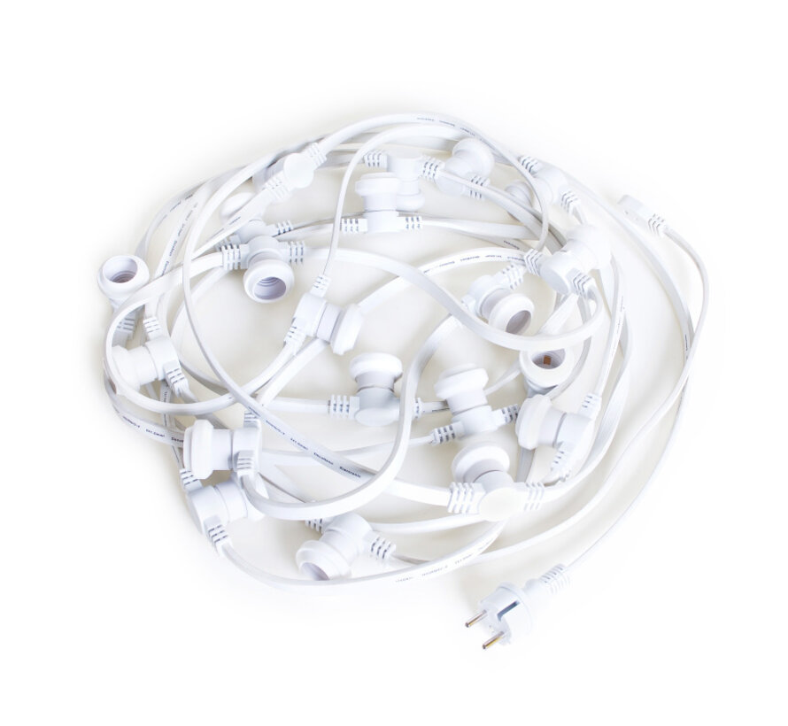 Prikkabel wit 10 - 25 meter - 10 t/m 50 fittingen