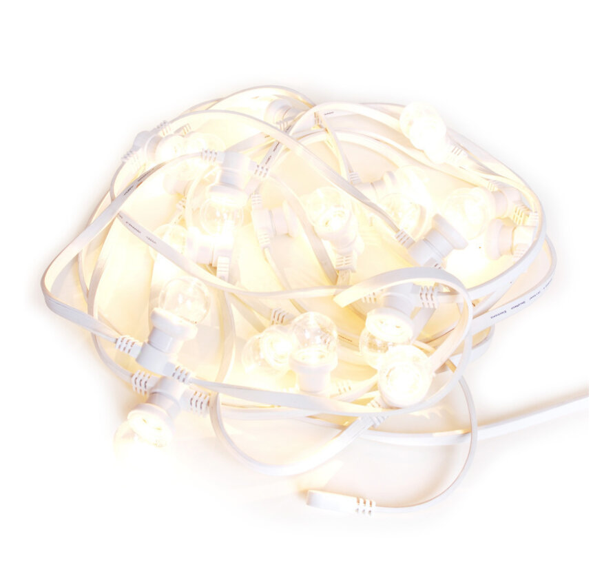 Prikkabel wit 10 - 25 meter - 10 t/m 50 fittingen