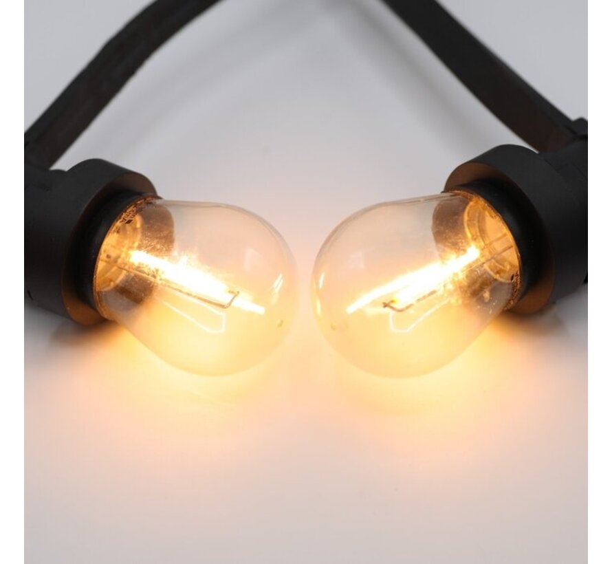 LED filament lamp - Prikkabel - Warm wit - 1 watt