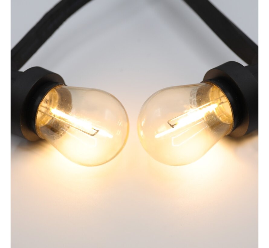 LED filament lamp - Prikkabel - Warm wit - 1 watt