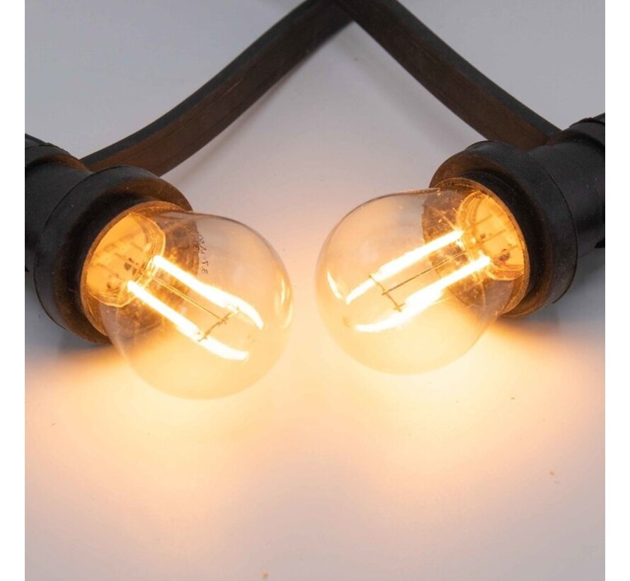 LED dubbel filament lamp - Prikkabel - Warm wit - 2 watt