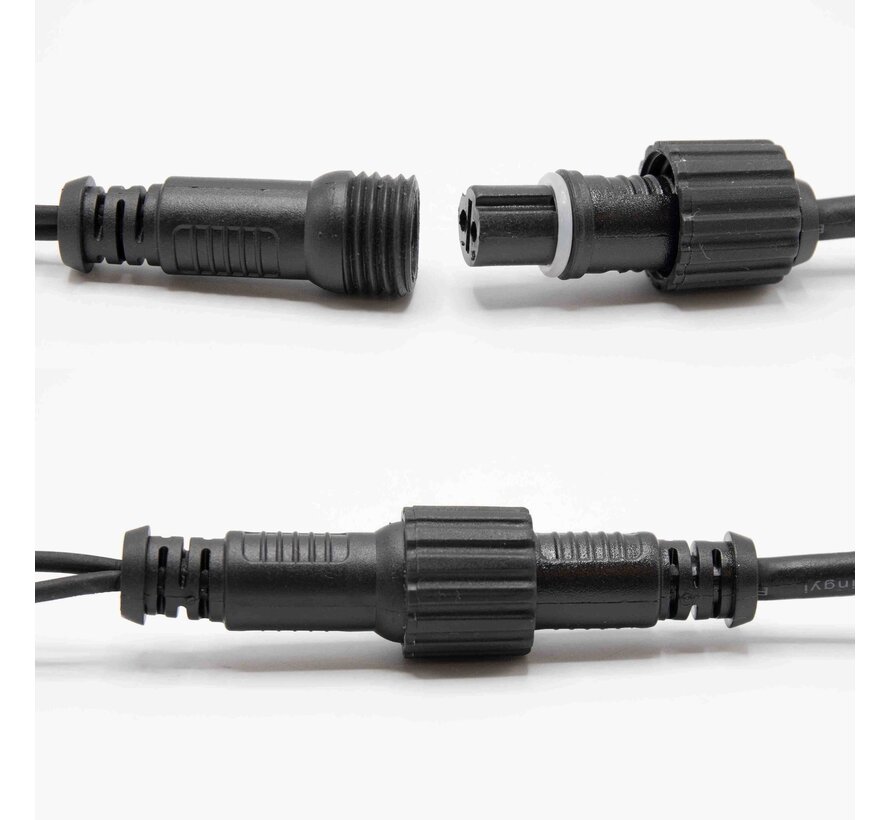 IJspegelverlichting 3 meter koppelbaar - 114 LEDs - Zwart