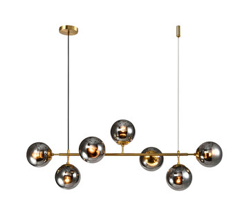 LumenXL Design Hanglamp Hepta - Smoke glazen bollen