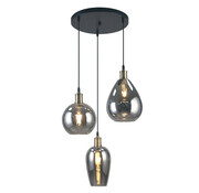 LumenXL Hanglamp Verona - Design 3 lichts - Smoke glas