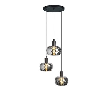 LumenXL Hanglamp Reno - Smoke glas - 3 lichts