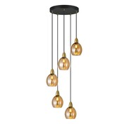 LumenXL Hanglamp Baton - Zandgoud - 5 lichts