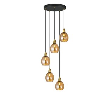 LumenXL Hanglamp Baton - Zandgoud - 5 lichts