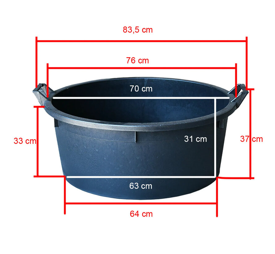 Kuip 100 Liter - ø 76 x 33 cm