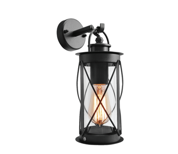LumenXL Wandlamp Alicia - Industriële muurlamp - Zwart RVS