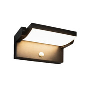 LumenXL Verstelbare wandlamp buiten Berlin - met sensor - zwart