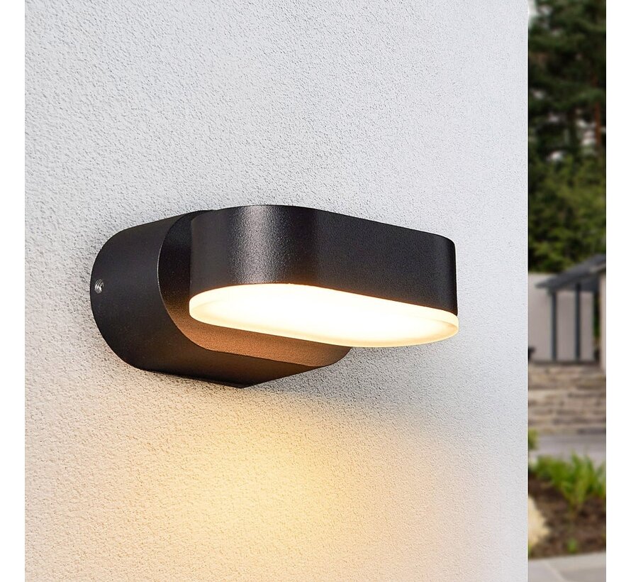 Verstelbare wandlamp Isabelle - Buiten zwart - Modern