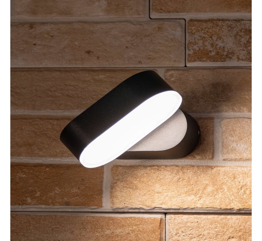 Verstelbare wandlamp Isabelle - Buiten zwart - Modern