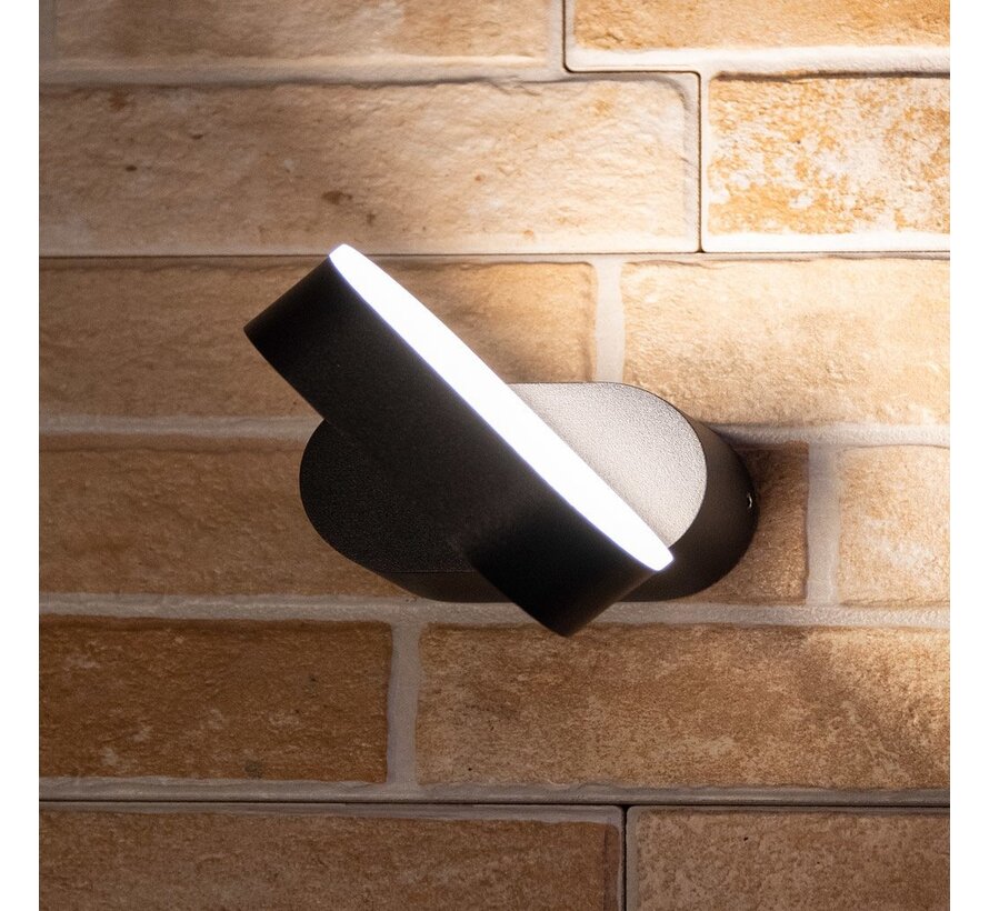 Verstelbare wandlamp Isabelle - Buiten zwart - Modern