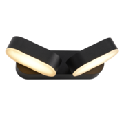 LumenXL Verstelbare wandlamp Stan - buiten 2-lichts - Zwart