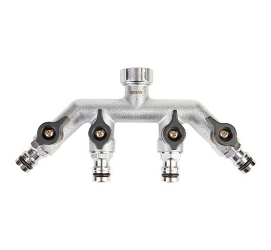 Kraanverdeler Chroom - 2 of 4-weg - Afsluitbaar