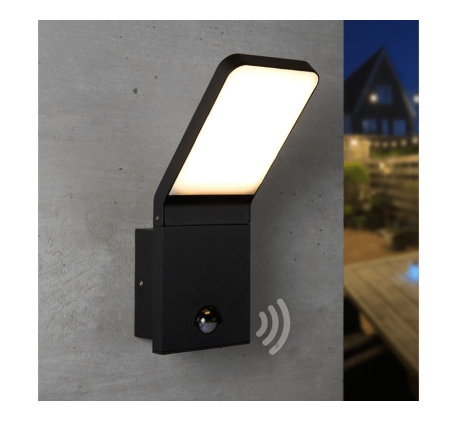 Wandlamp Franco met sensor - Buiten