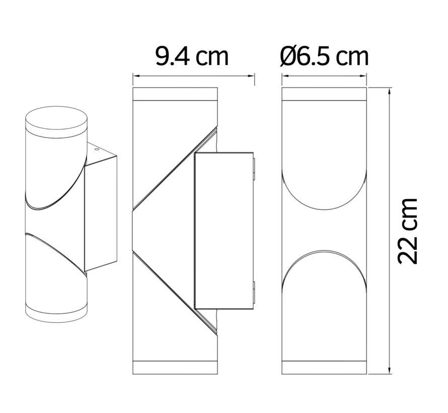 Wandlamp Tess - buitenlamp - Verstelbaar