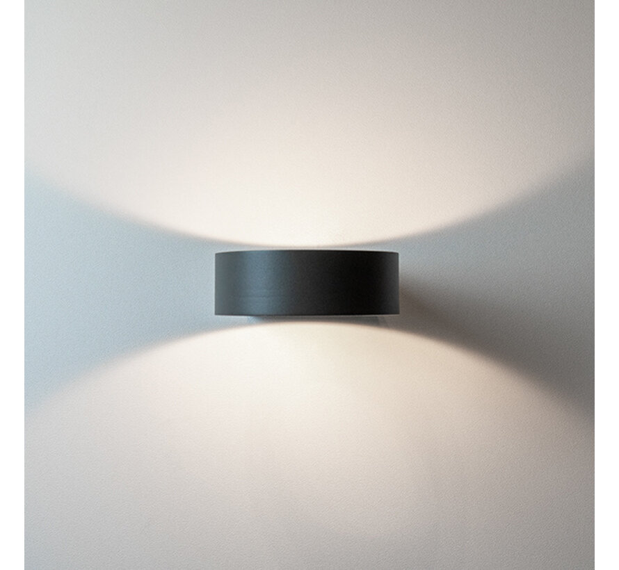 Moderne wandlamp Leo - Buitenlamp - Zwart