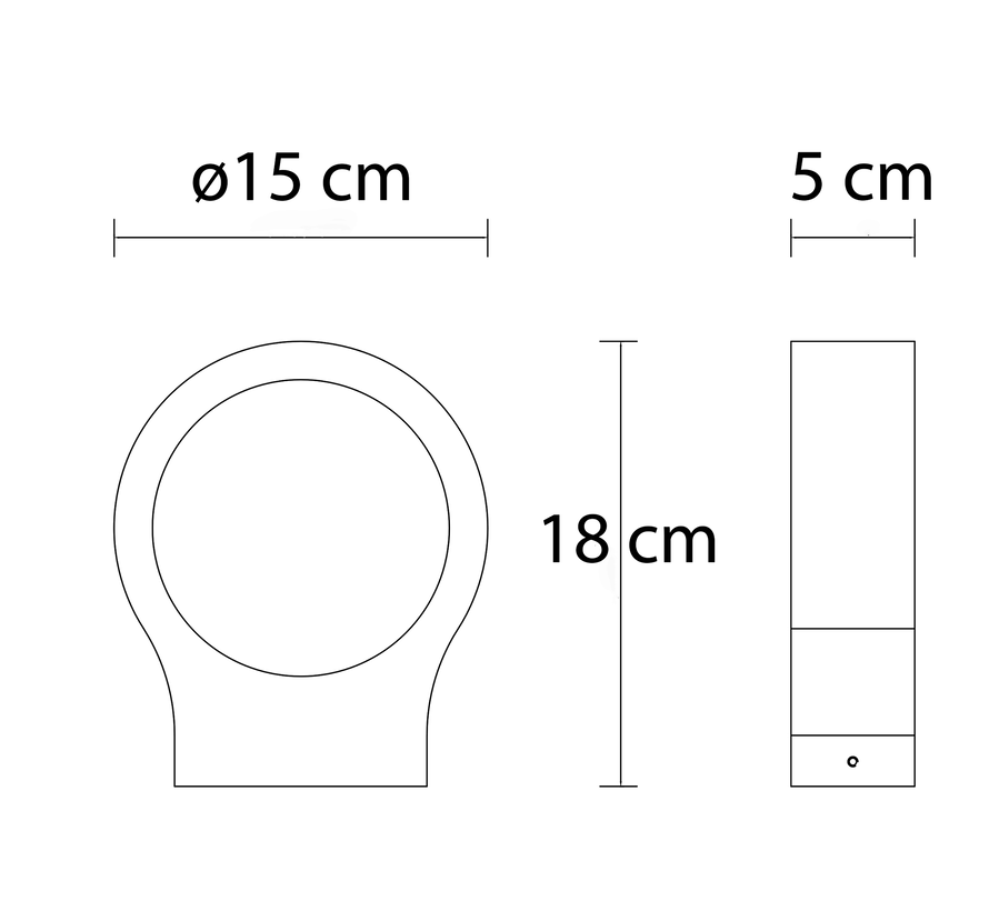 Moderne wandlamp Leo - Buitenlamp - Zwart