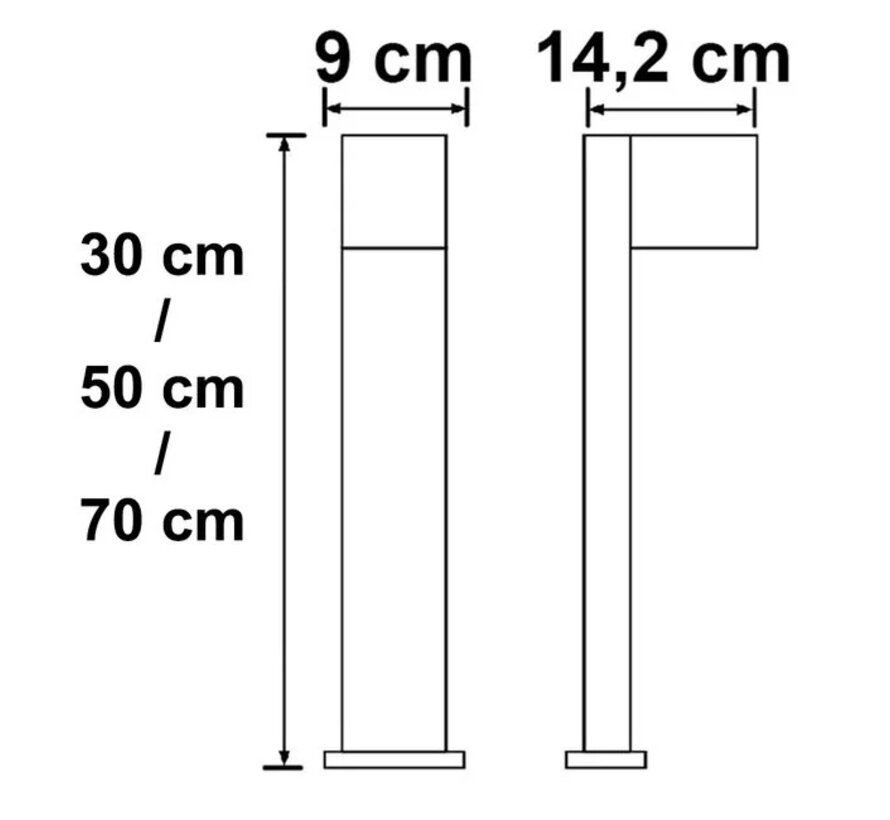 Staande buitenlamp Simone - Zwart