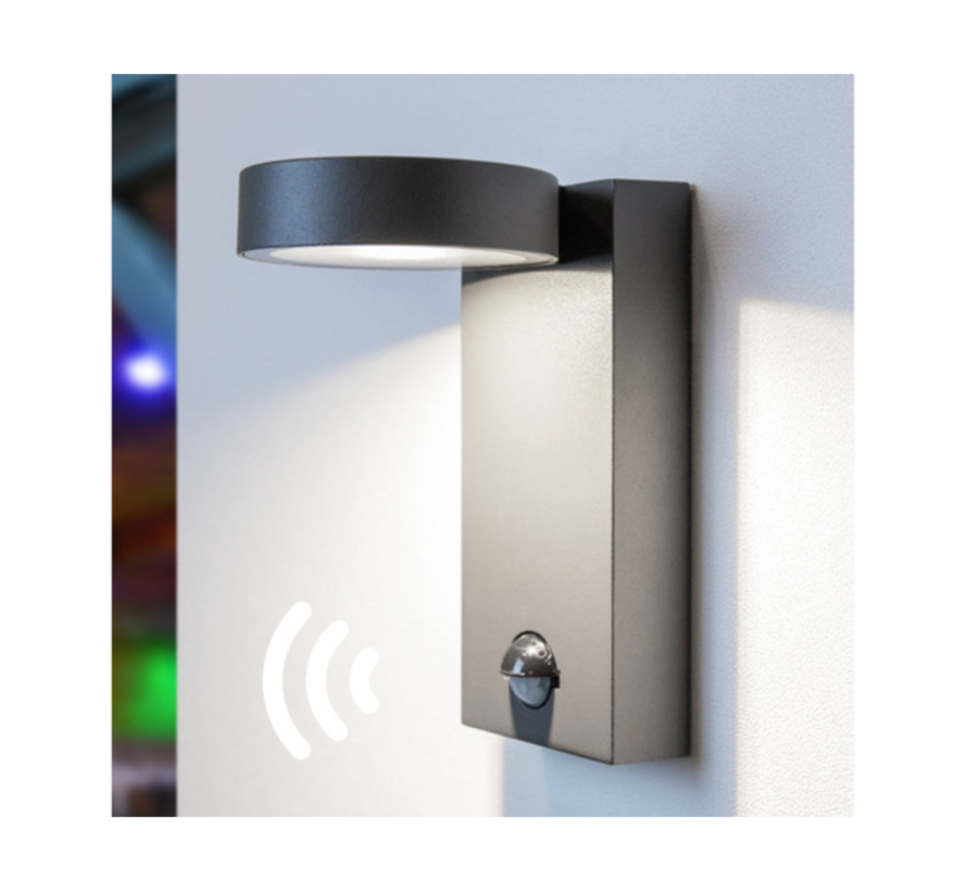 Wandlamp Luca met sensor - Buitenlamp - Antraciet