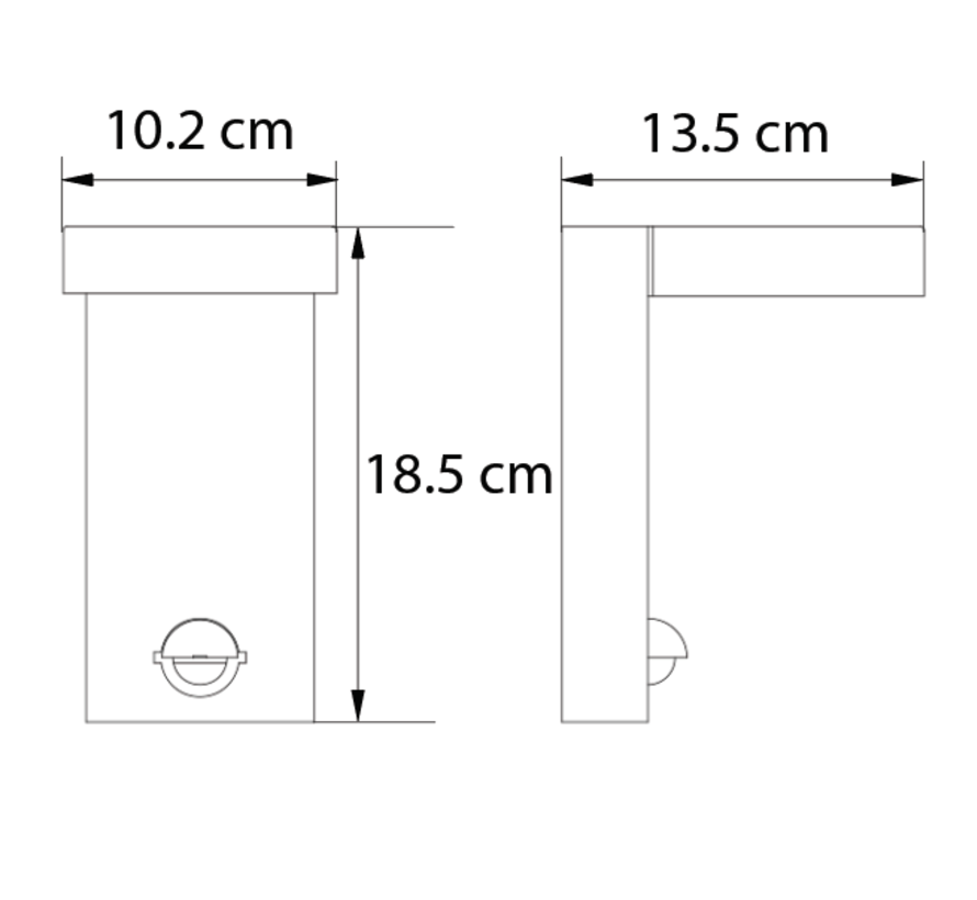 Wandlamp Luca met sensor - Buitenlamp - Antraciet