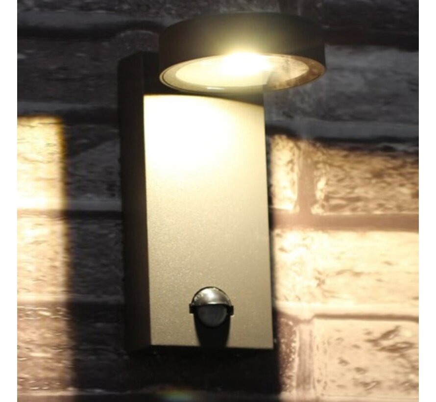 Wandlamp Luca met sensor - Buitenlamp - Antraciet