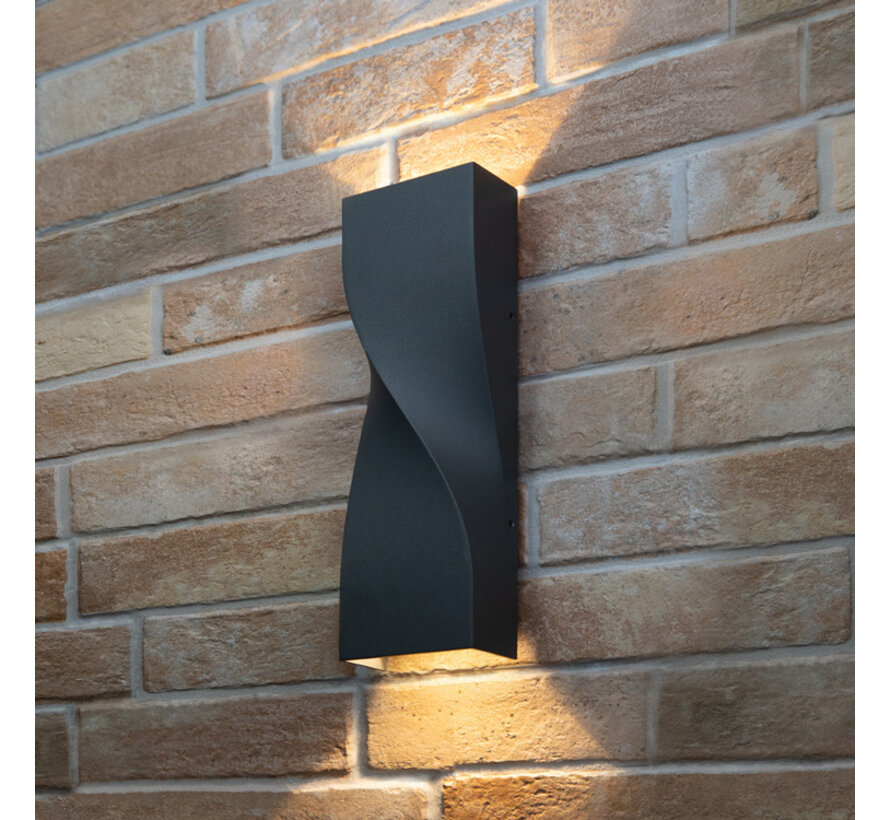 Wandlamp Aurelia - Buitenlamp Industrieel - Antraciet
