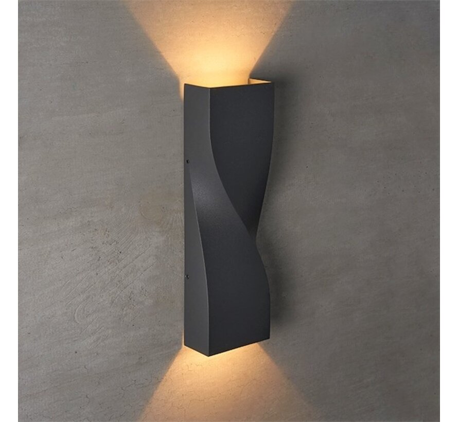 Wandlamp Aurelia - Buitenlamp Industrieel - Antraciet