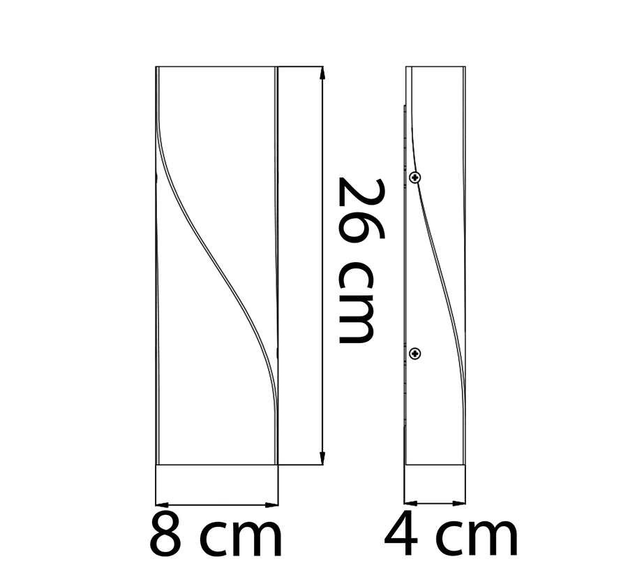 Wandlamp Aurelia - Buitenlamp Industrieel - Antraciet