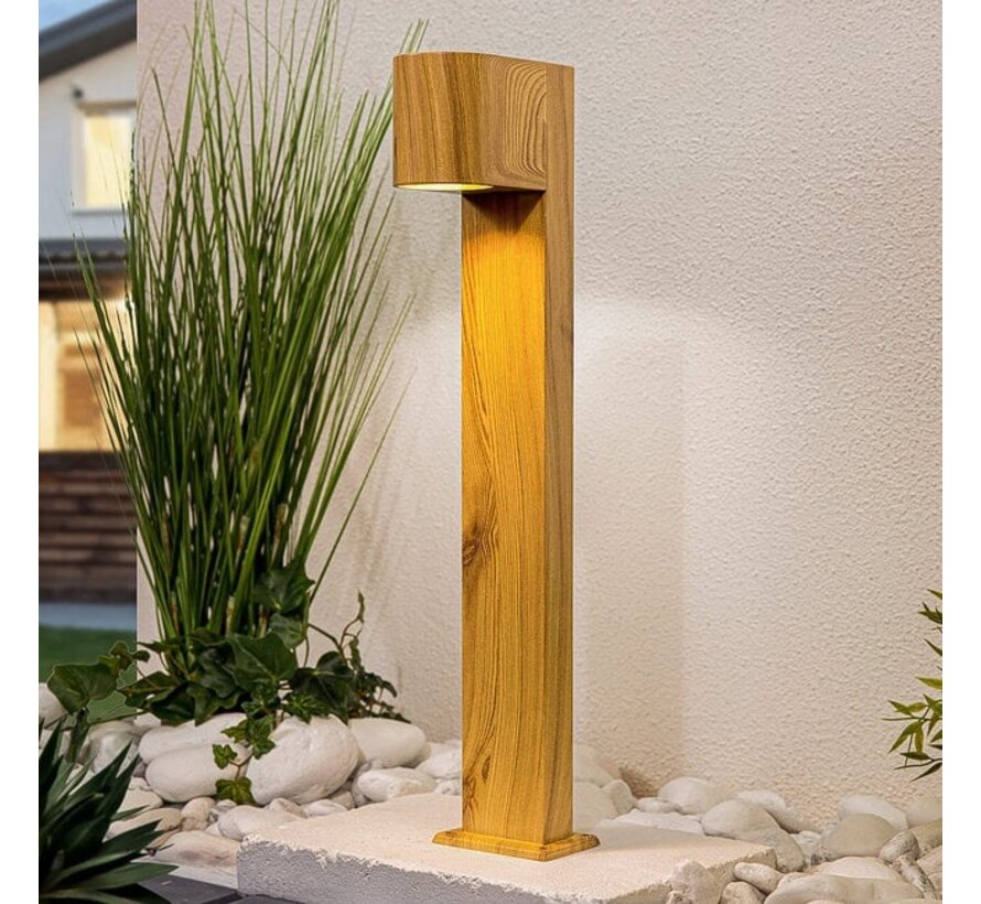 Staande buitenlamp Simone - Houtlook - 50 cm