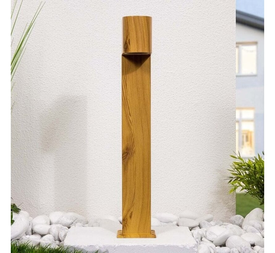 Staande buitenlamp Simone - Houtlook - 50 cm