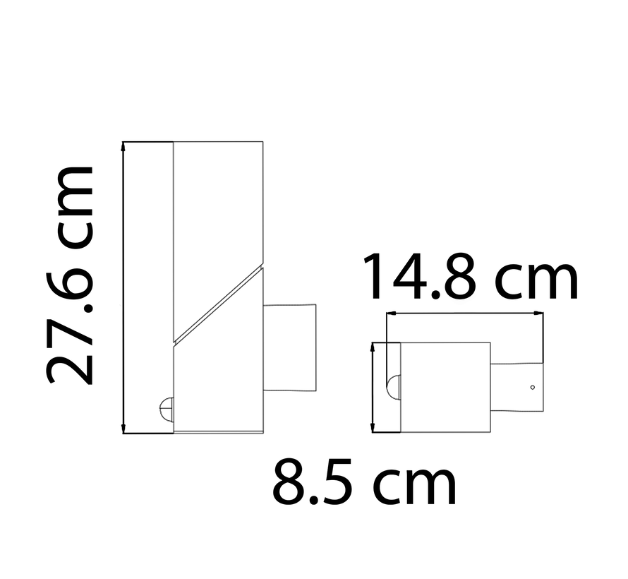 Wandlamp Jasper - Industriële buitenlamp met sensor - Antraciet