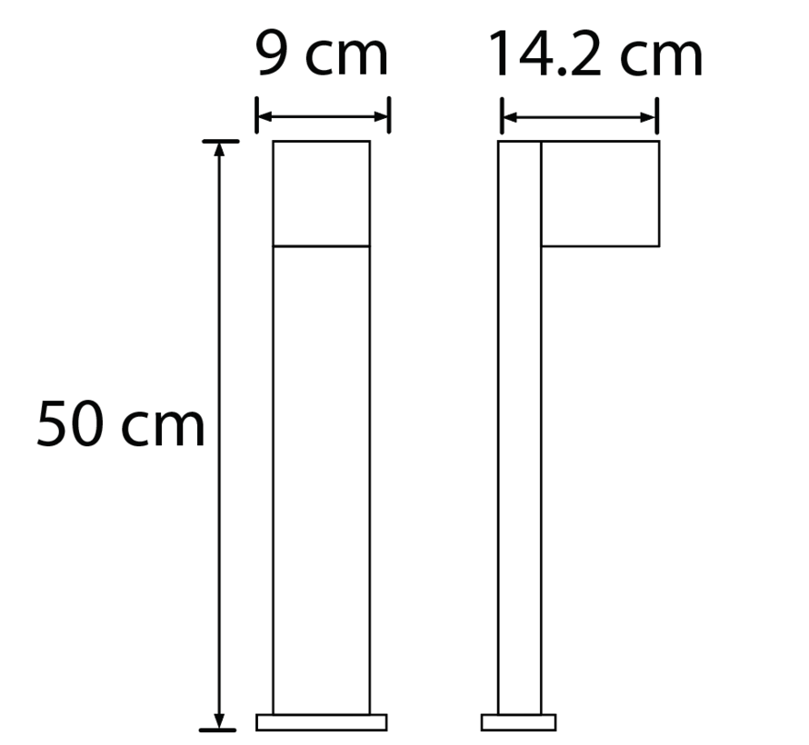 Staande buitenlamp Simone - Roestbruin