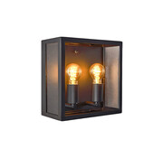 LumenXL Wandlamp Gabriella - Buitenlamp RVS - Industrieel zwart