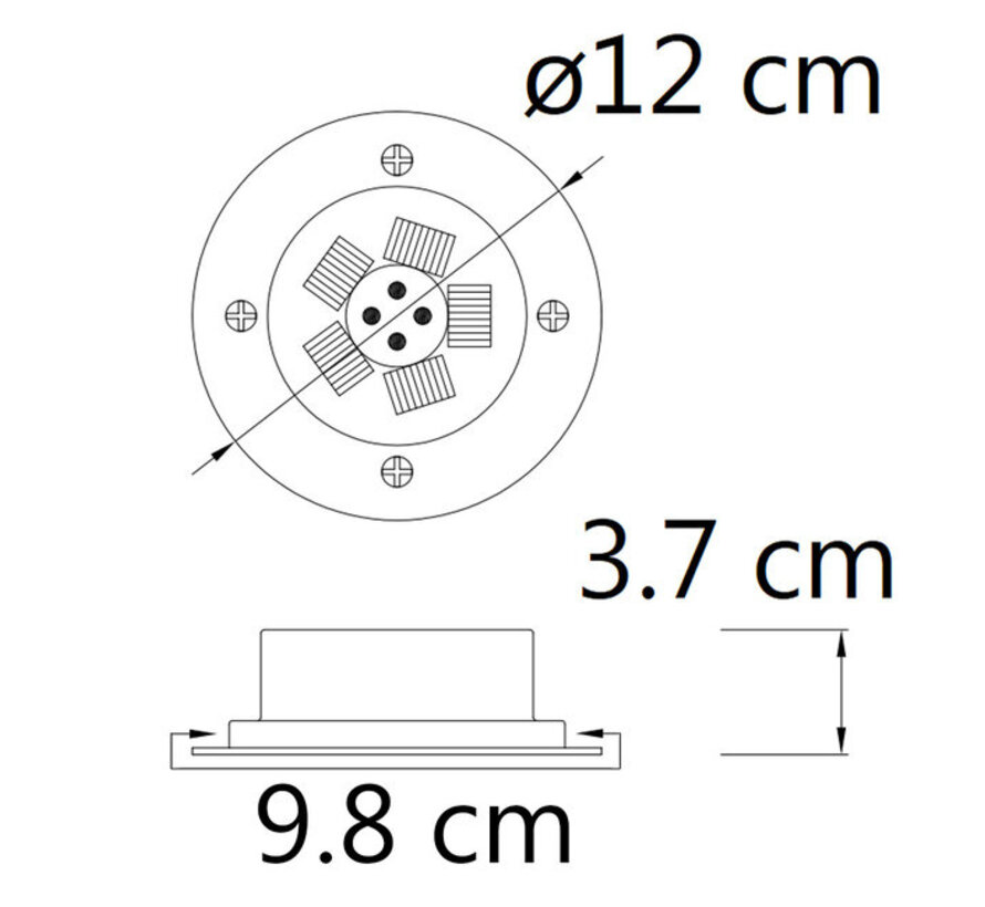 Solar grondspot Sunny - IP67 - 12 cm
