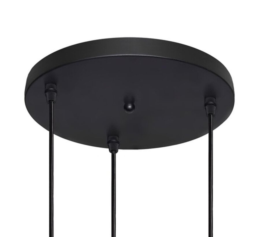 Hanglamp Verona - Design 3 lichts - 3 kleuren glas