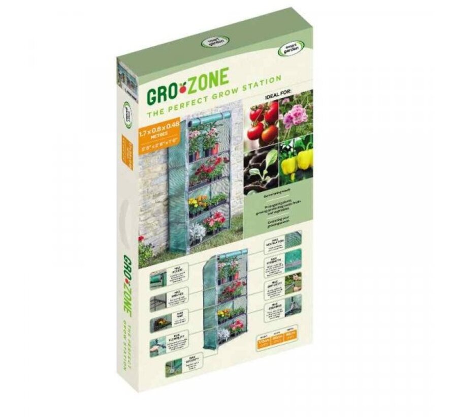 GroZone Kweekkast - 4 trede - 6 veiligheidspunten - 4 ventilatieopeningen