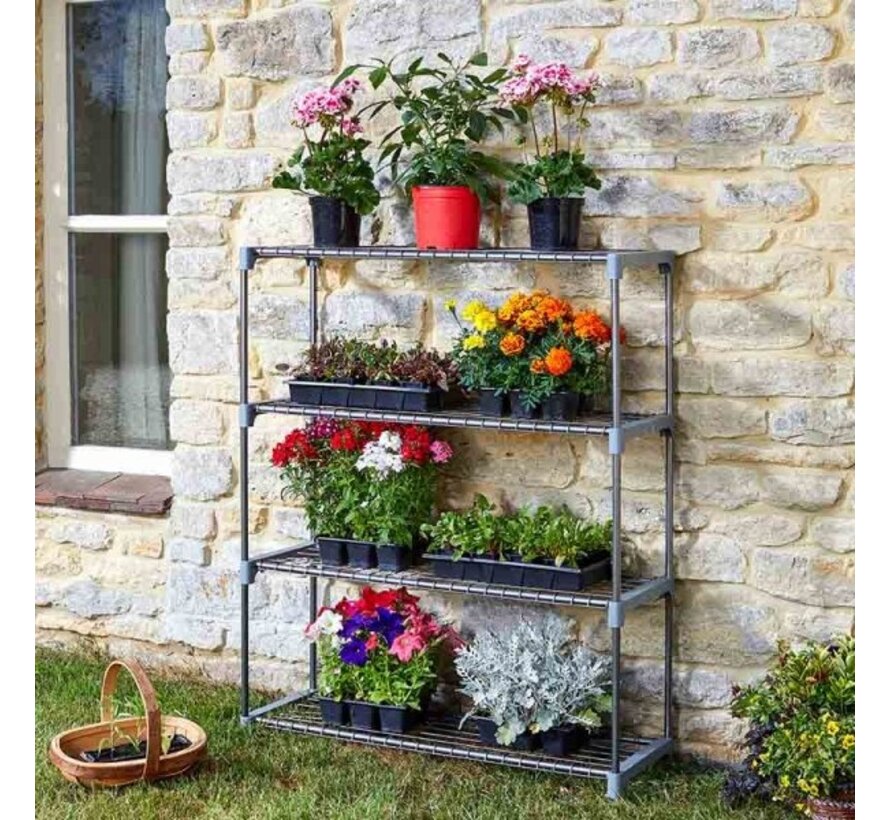 GroZone Kweekstelling - 4 niveaus - Stalen frame