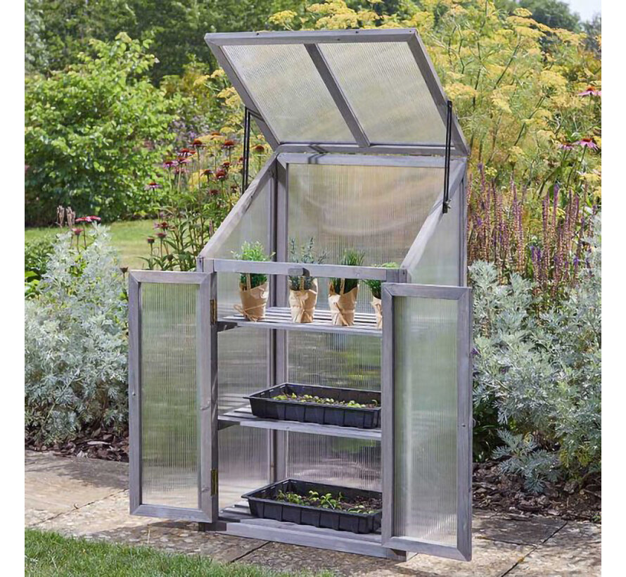 GroZone Kweekkast - Hout - 57 x 41 x 100 cm