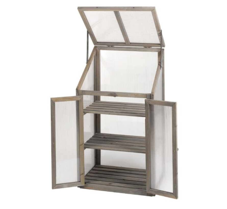 GroZone Kweekkast - Hout - 57 x 41 x 100 cm